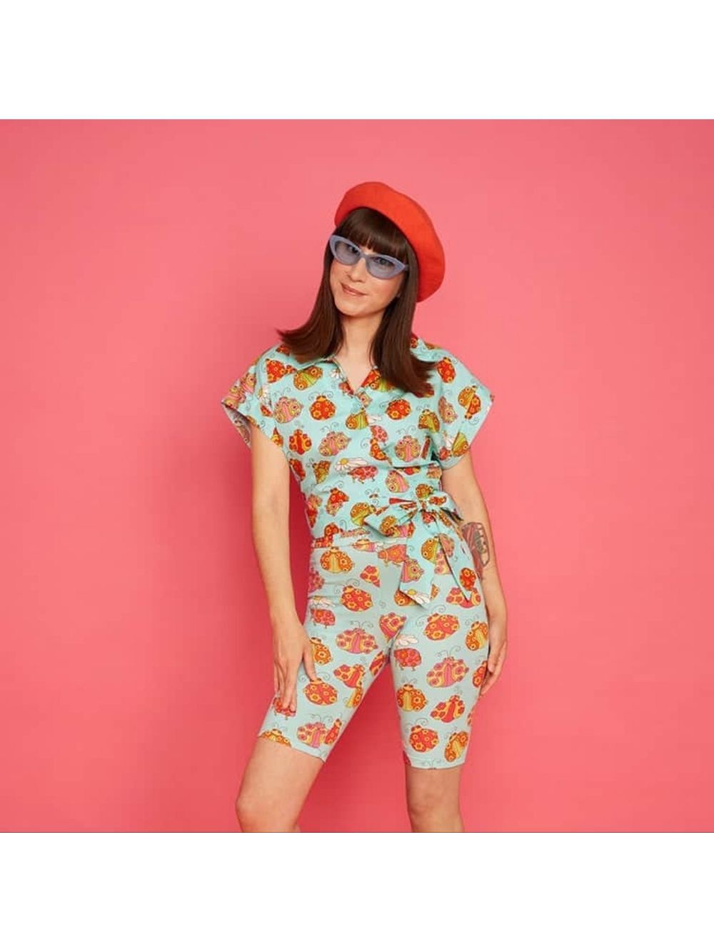 ModCloth Marisol Muro Bike Shorts Sky Blue